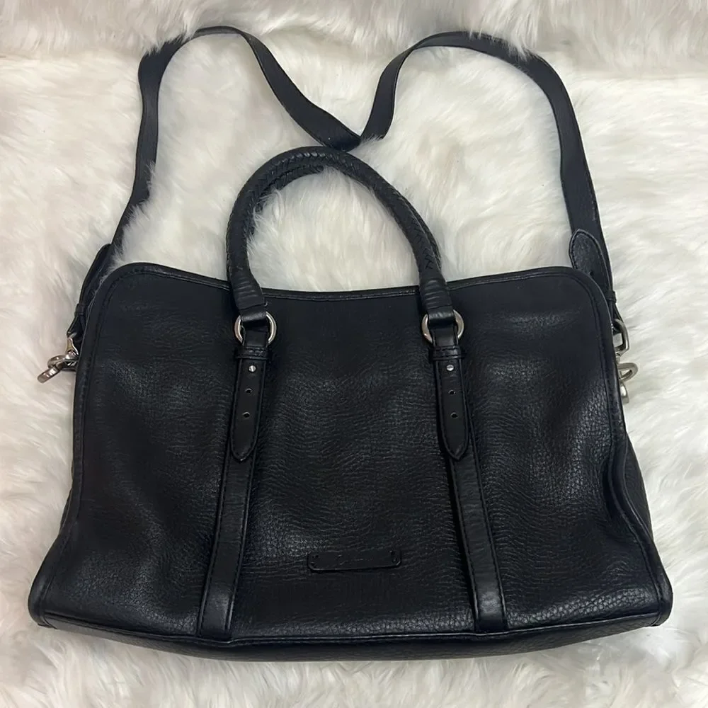 Cole Haan Black Leather messenger bag B28